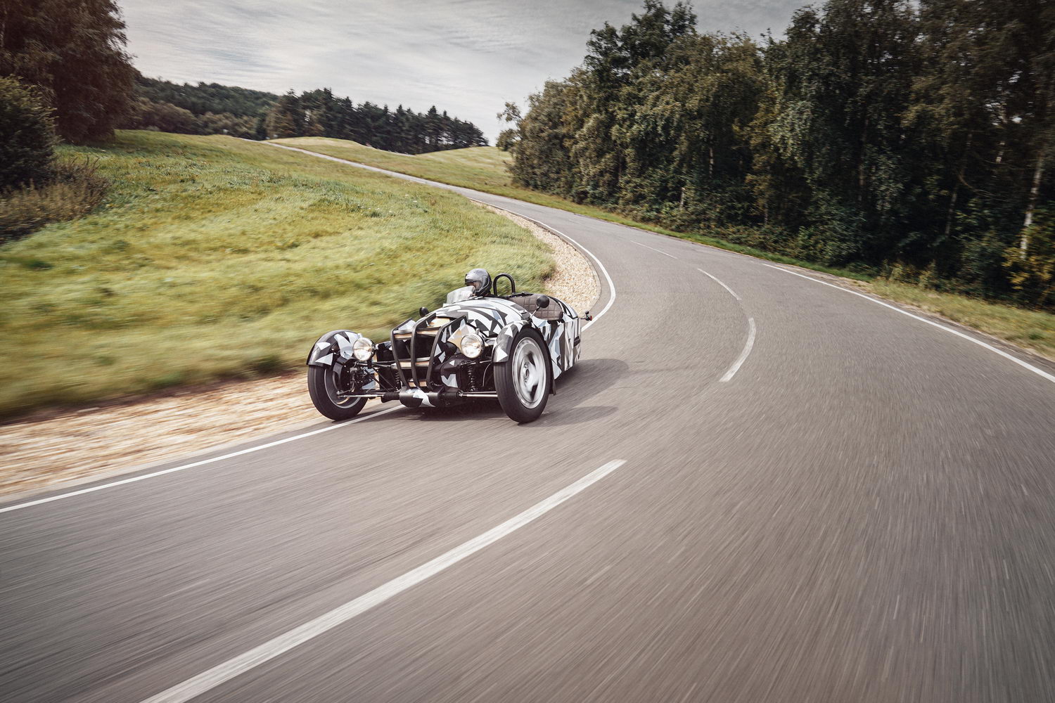 New three-wheeled Morgan spotted testing