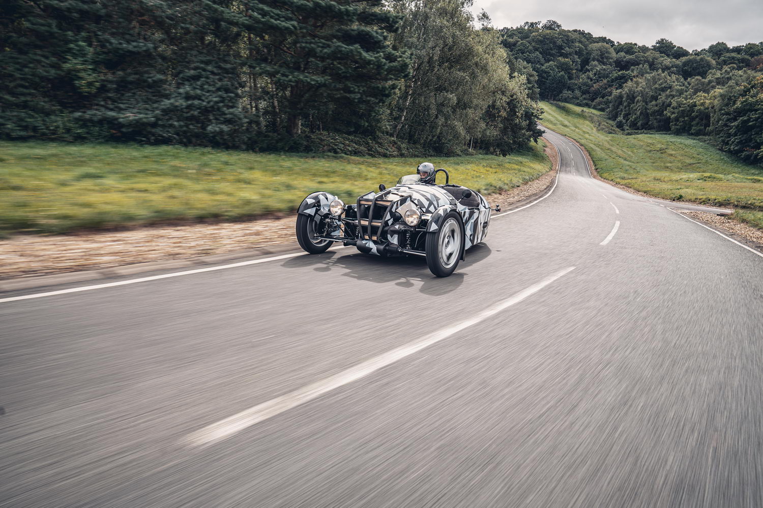 New three-wheeled Morgan spotted testing