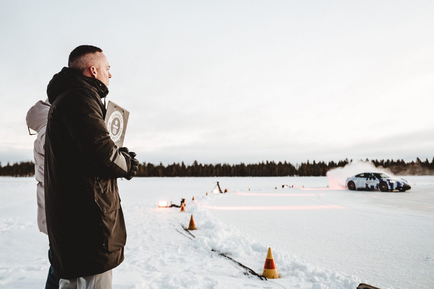 Porsche Taycan sets EV ice drift record