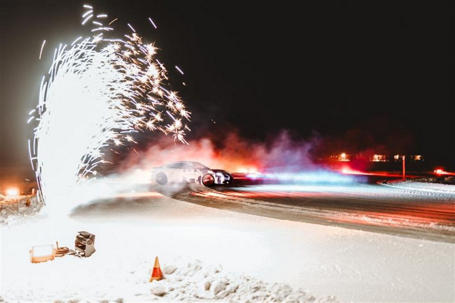 Porsche Taycan sets EV ice drift record