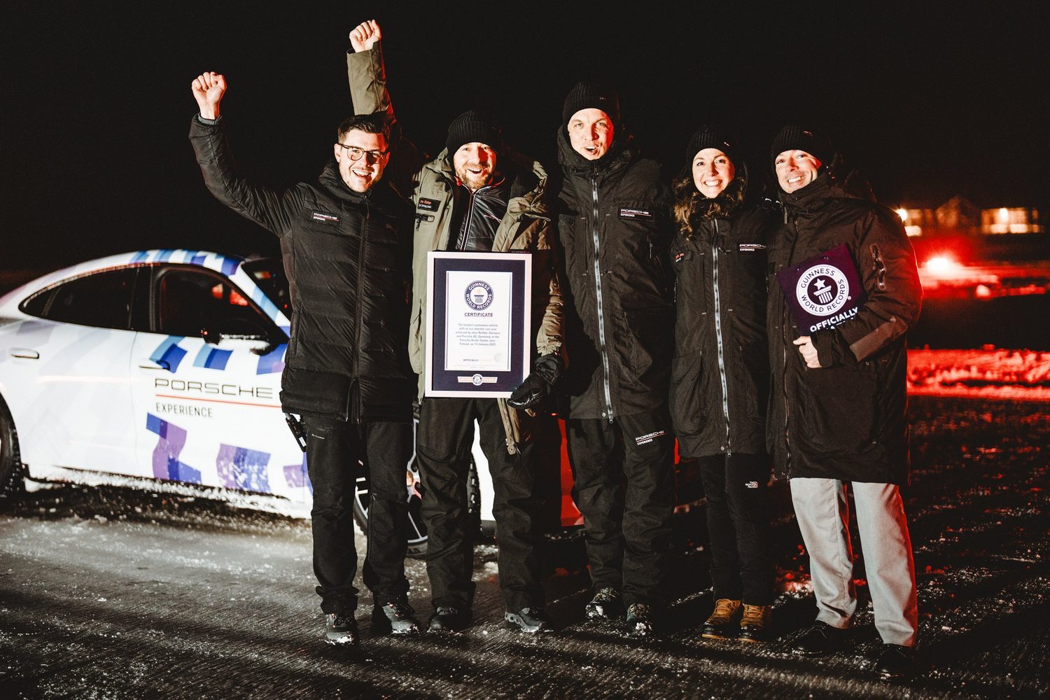 Porsche Taycan sets EV ice drift record