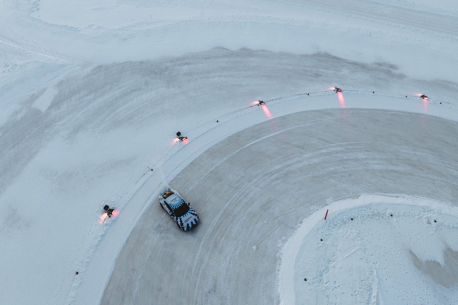 Porsche Taycan sets EV ice drift record