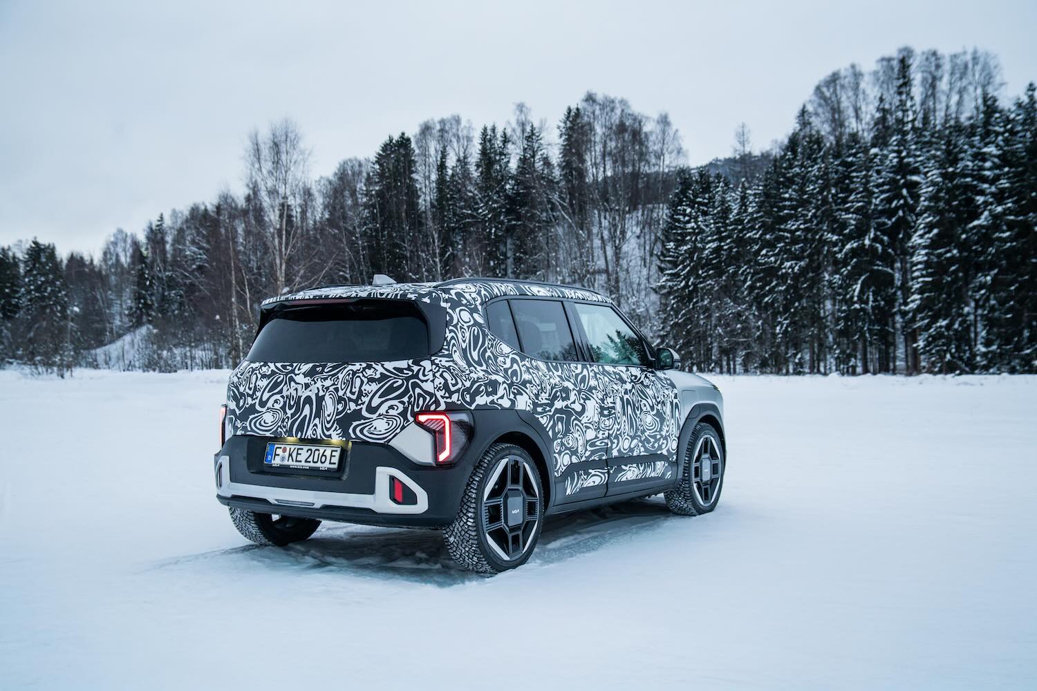 Kia EV2 covers 310km in winter trial
