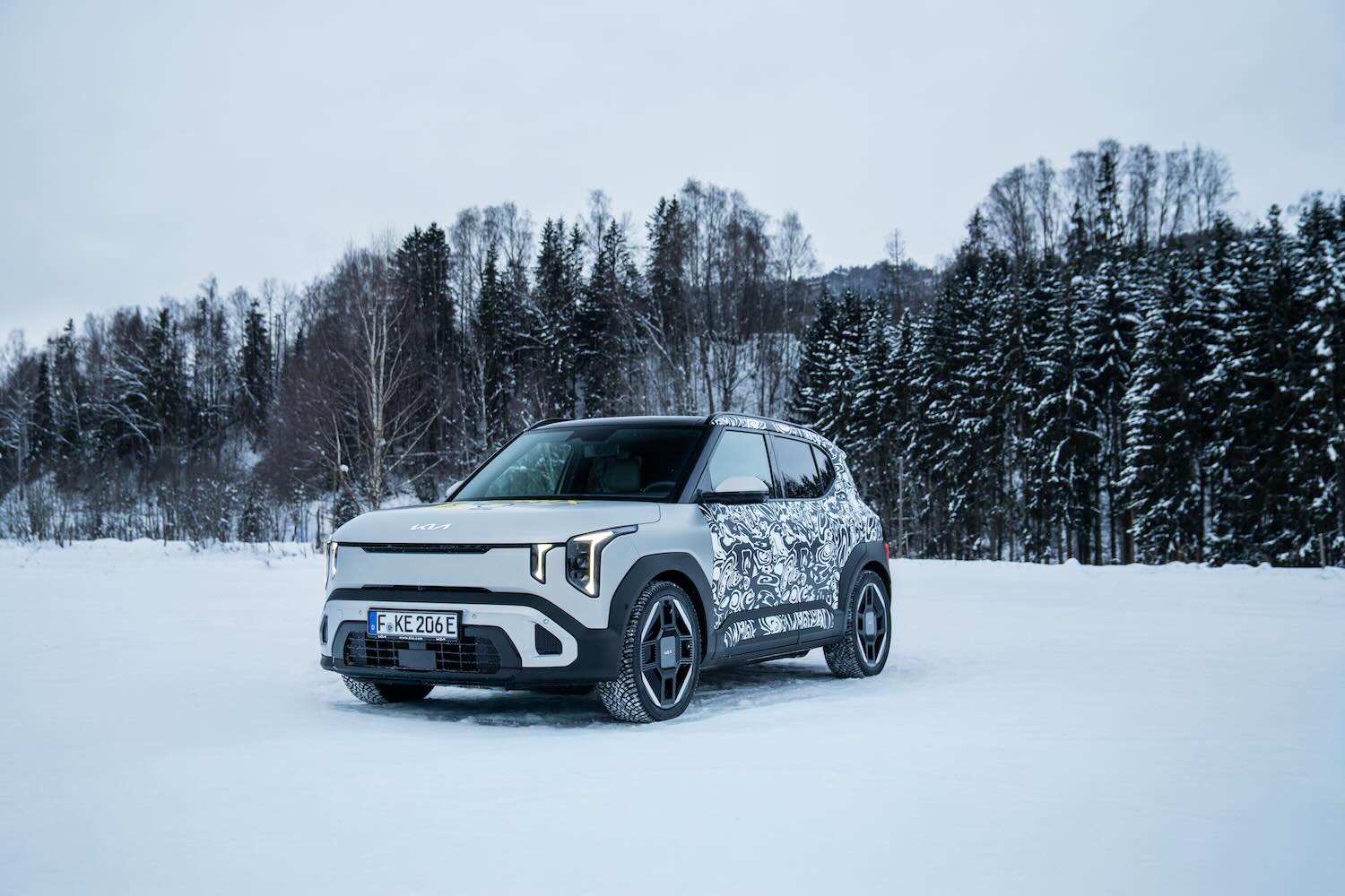 Kia EV2 covers 310km in winter trial