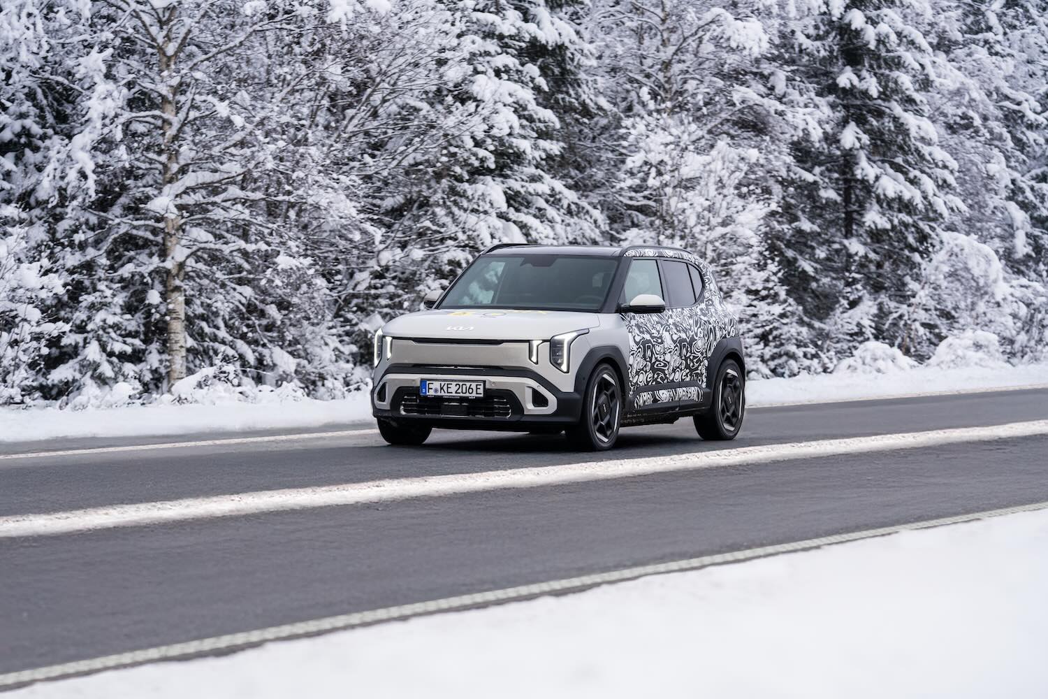 Kia EV2 covers 310km in winter trial