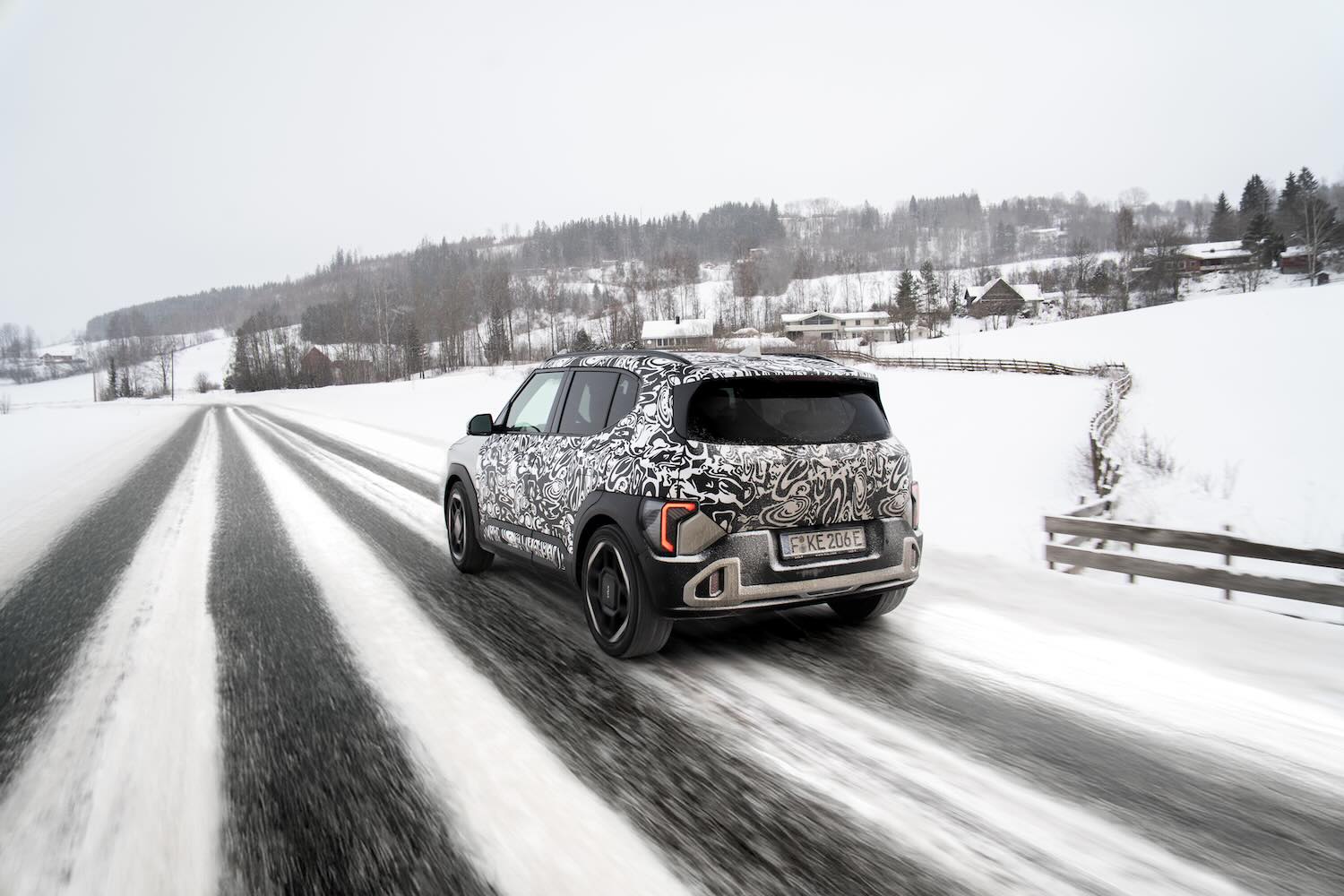Kia EV2 covers 310km in winter trial