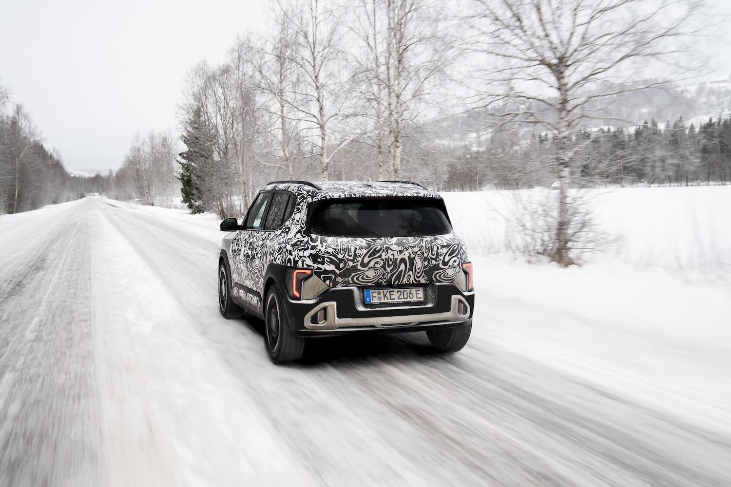 Kia EV2 covers 310km in winter trial