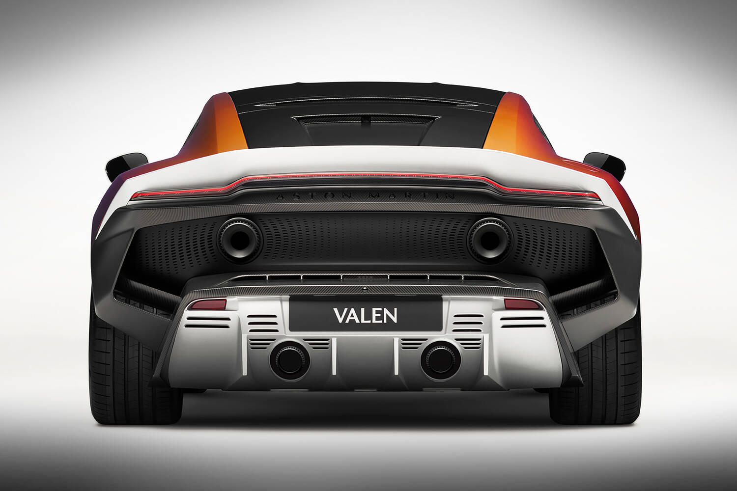 Rear view of the Aston Martin Valen