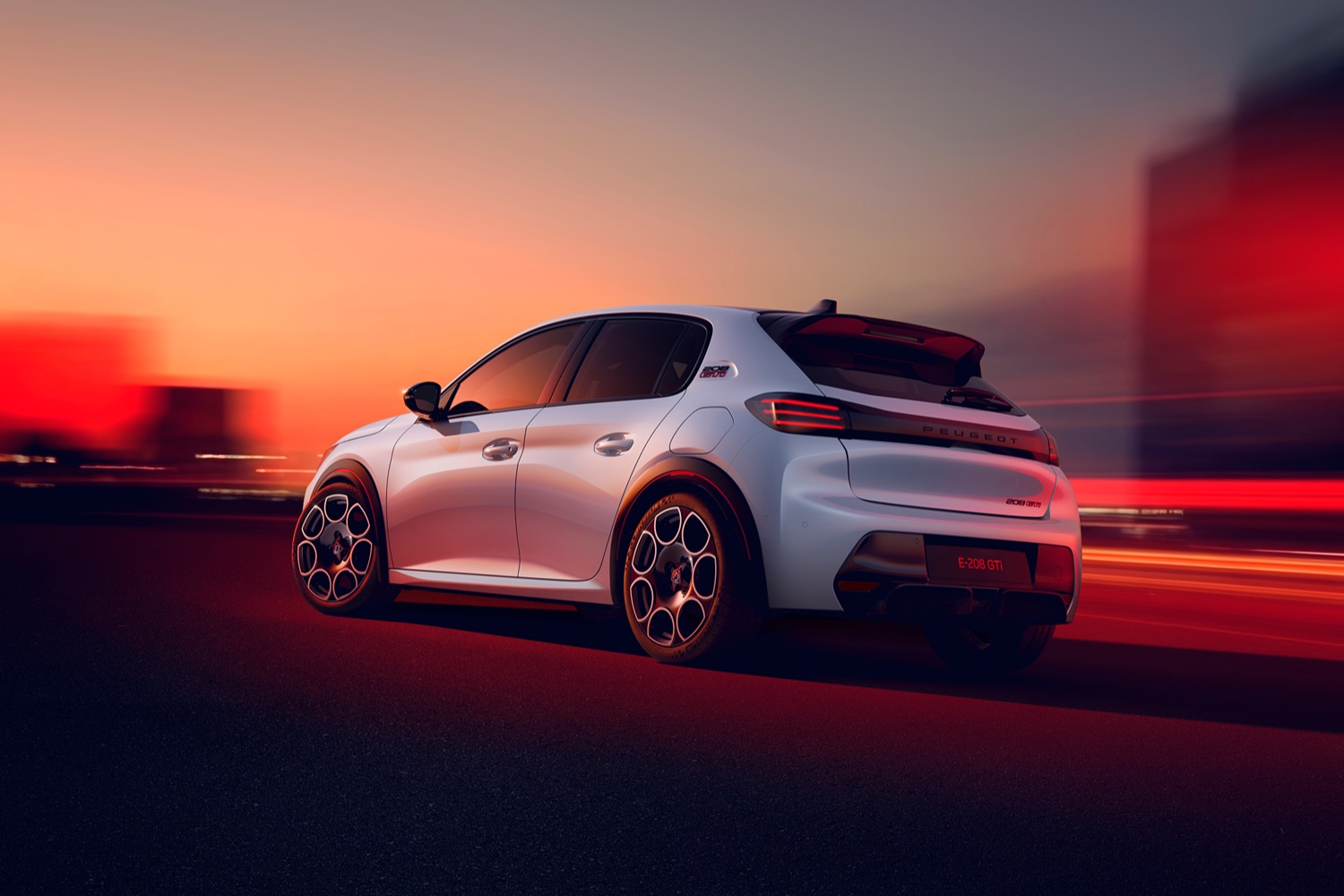 Peugeot E-208 GTi rear view