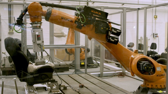 Ford’s Robutt simulates post-gym wear and tear