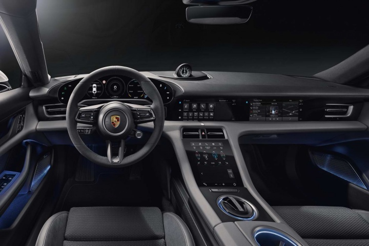 Porsche shows high-tech Taycan interior