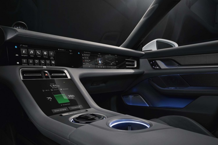 Porsche shows high-tech Taycan interior
