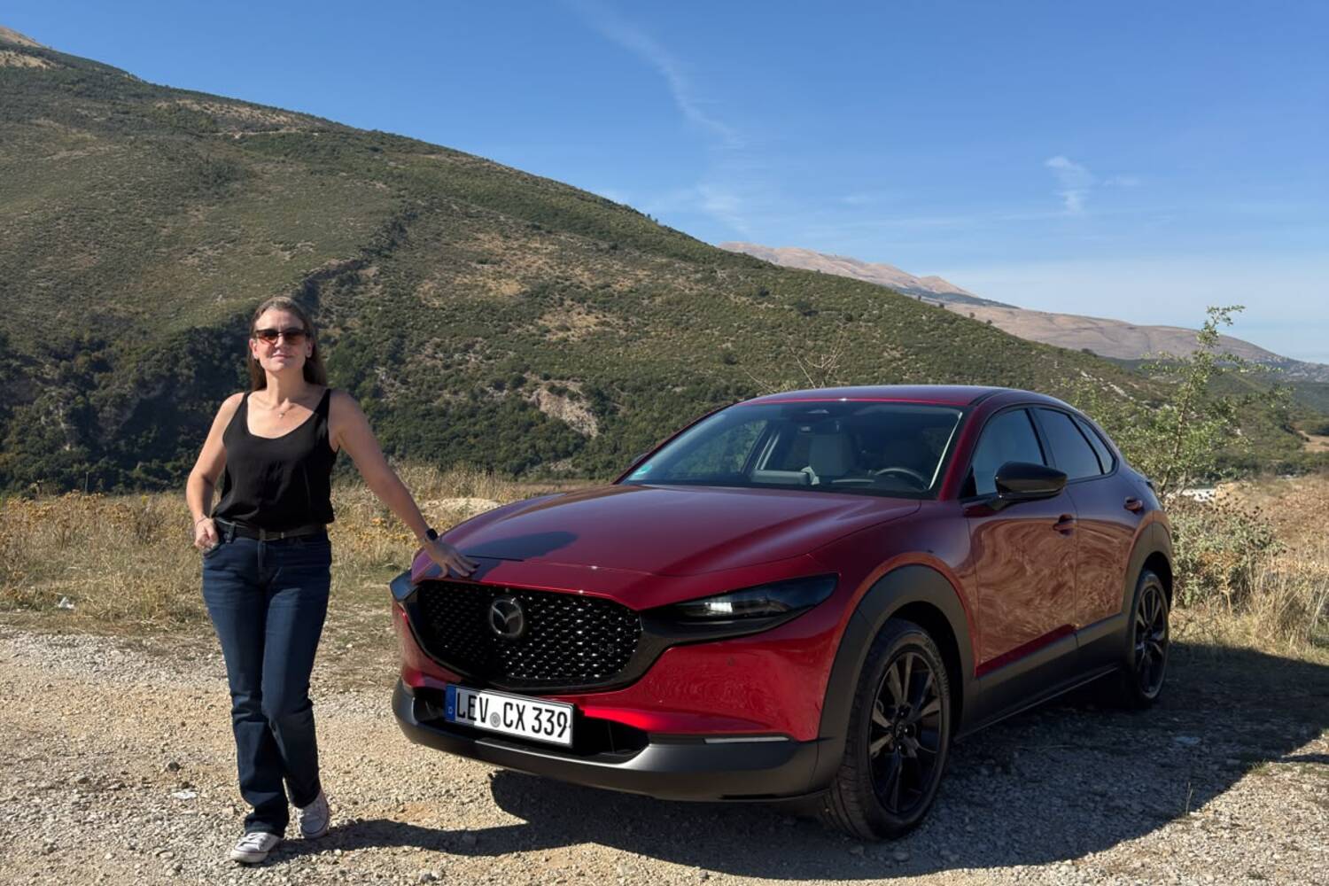 Melanie is on a road trip through Albania at the wheel of the latest Mazda CX-30